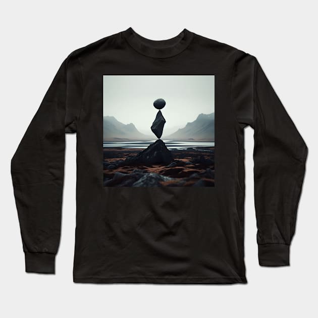 STONE ROCK BALANCING Long Sleeve T-Shirt by ThesePrints